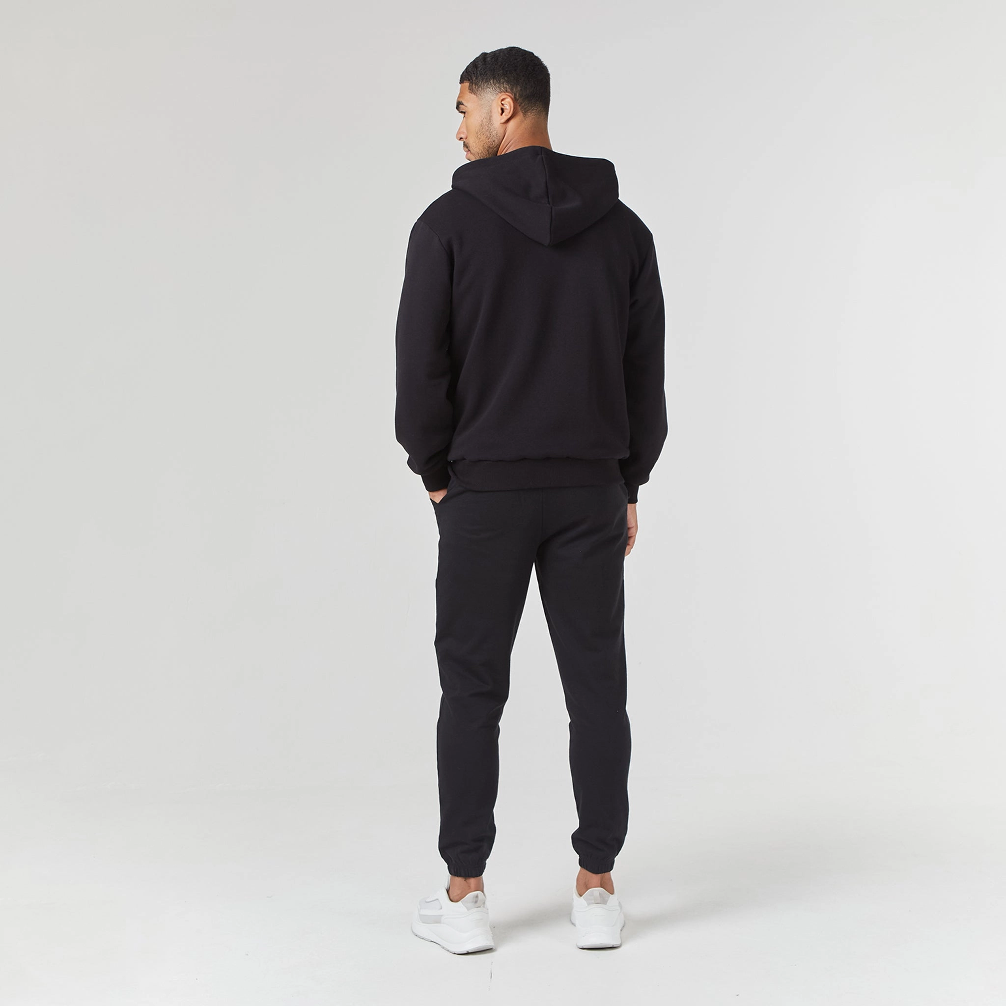 2-Pack Relaxed Fit Cuffed Joggers | Black Grey Marl