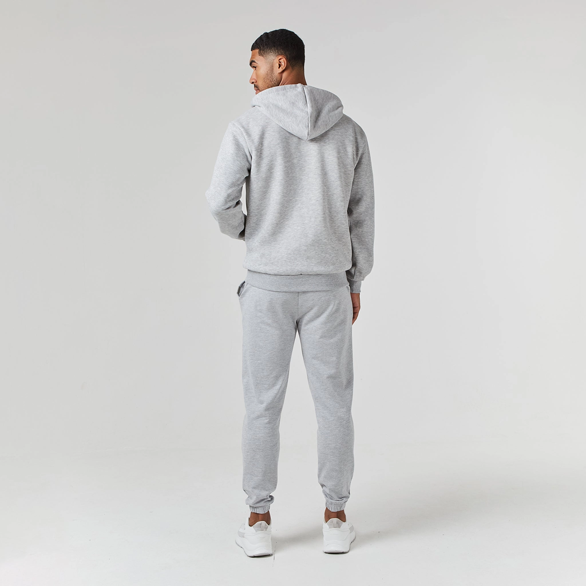 2-Pack Relaxed Fit Cuffed Joggers | Black Grey Marl