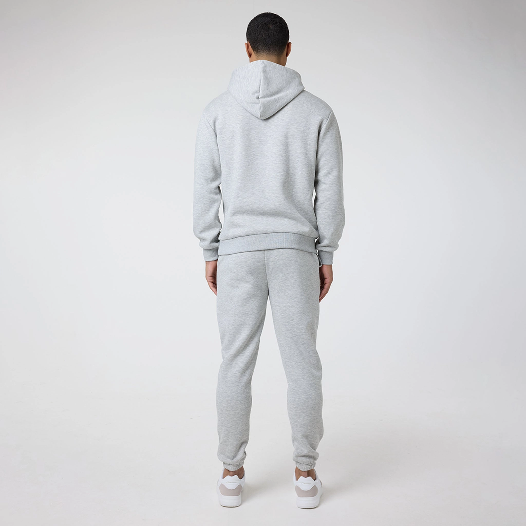 2-Pack Relaxed Fit Cuffed Joggers | Black Light Grey Marl
