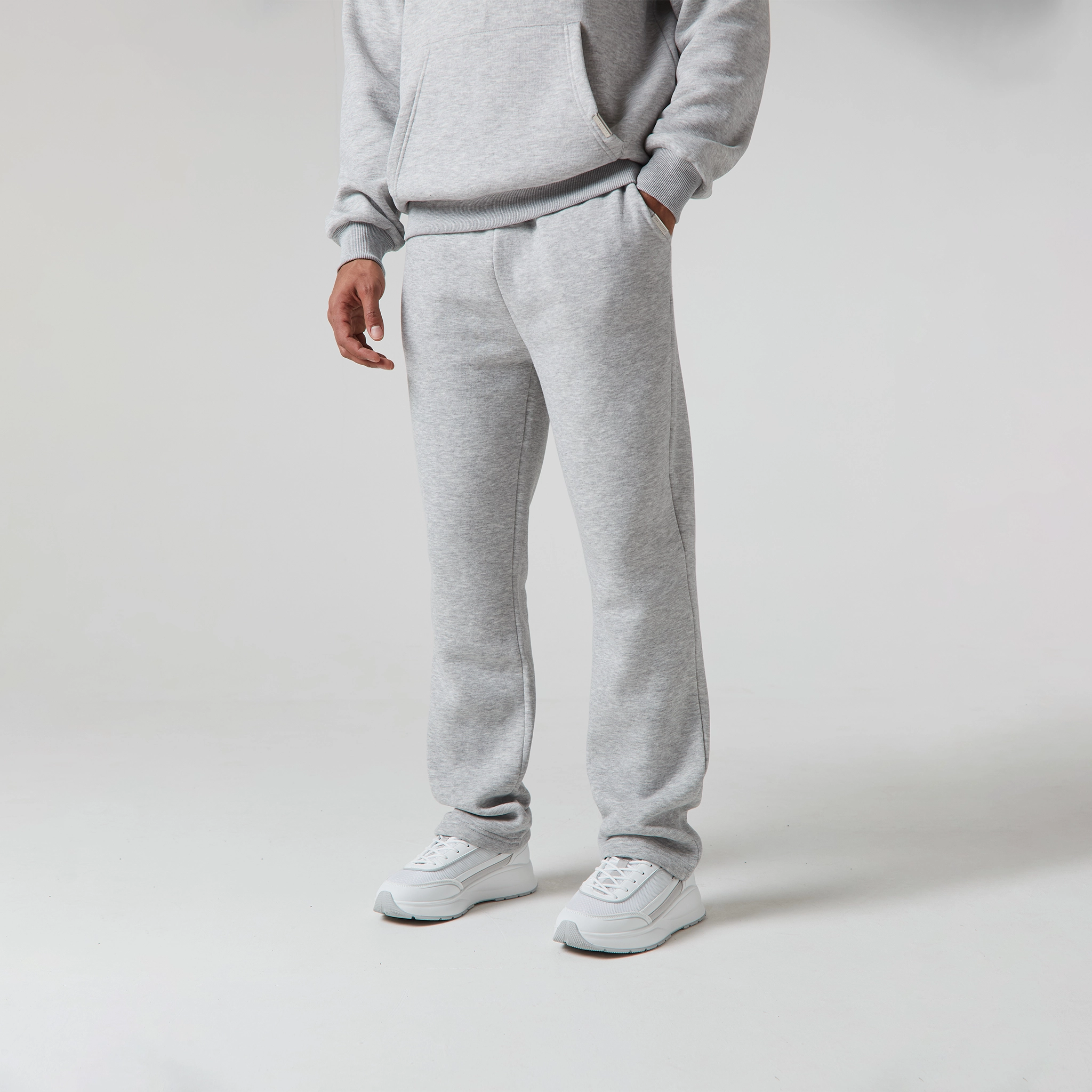 2-Pack Relaxed Fit Open Hem Joggers | Dark Grey / Grey Marl