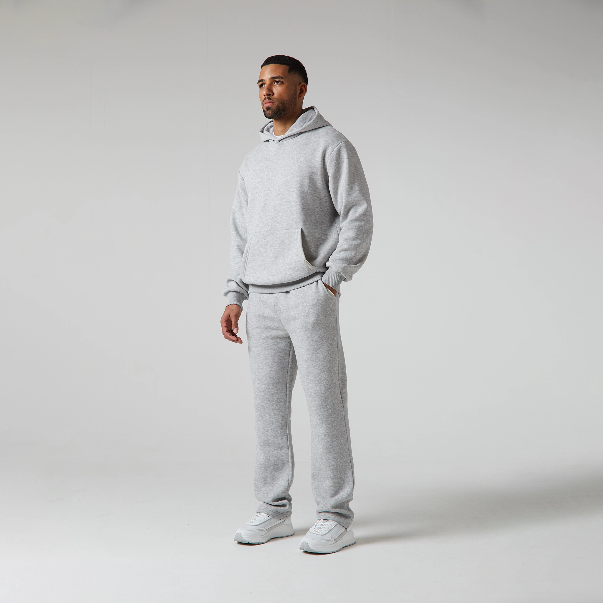 2-Pack Relaxed Fit Open Hem Joggers | Dark Grey / Grey Marl