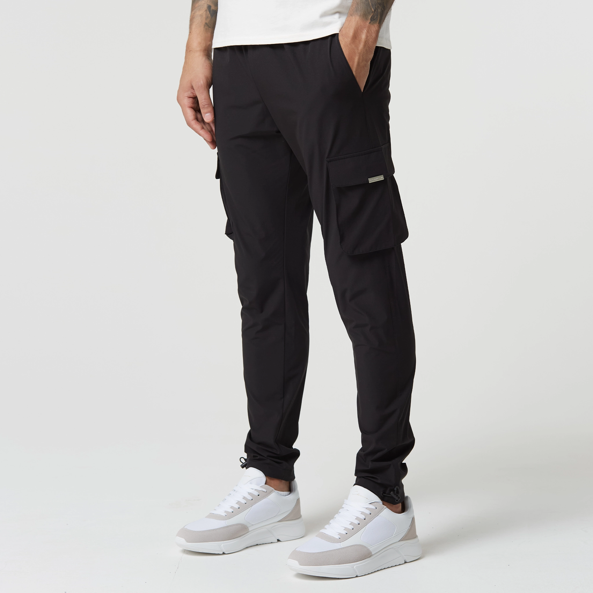 2-Pack Stretch Tech Cargo Pants | Black / Dark Grey