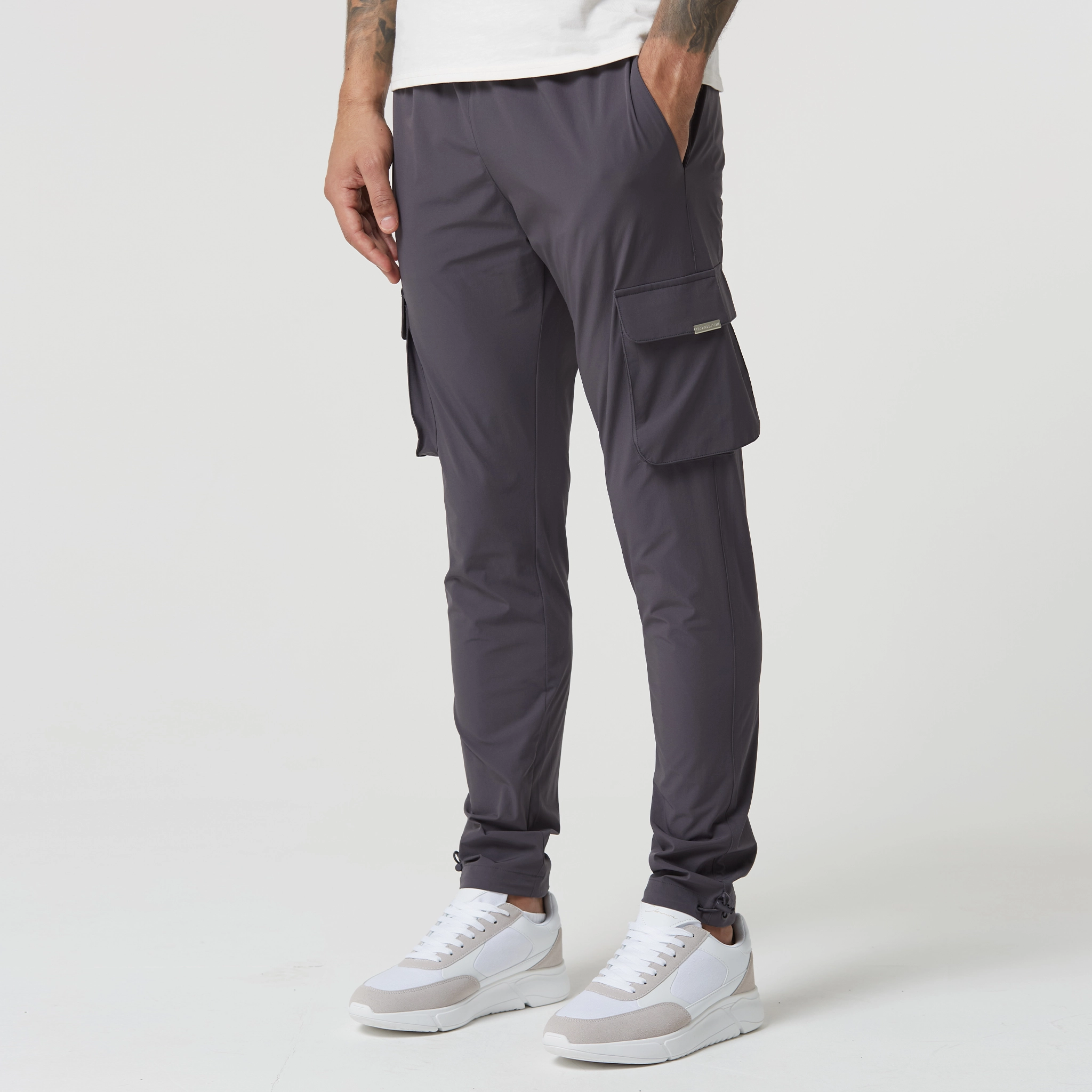 2-Pack Stretch Tech Cargo Pants | Dark Grey / Sand