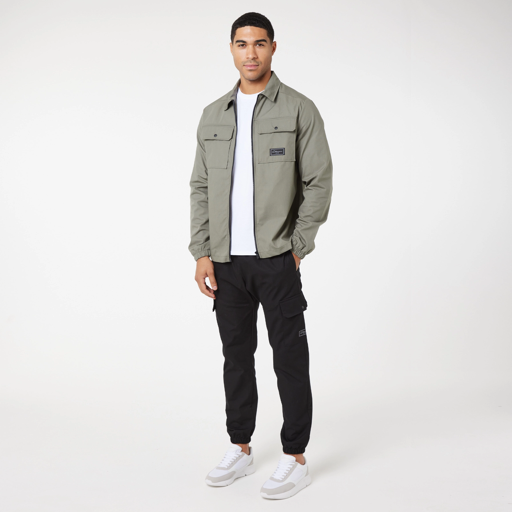 2-Pack Utility Overshirts | Greige / Olive