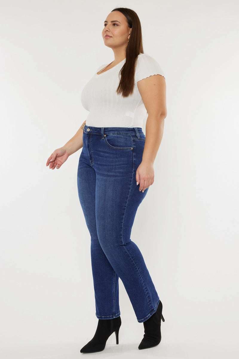 Alannah Essentials High Rise Slim Straight Leg Jeans (Plus Size)
