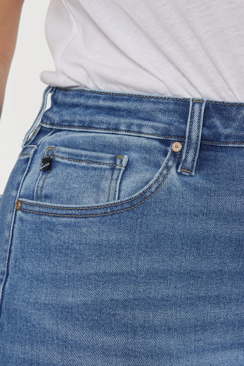 Alannah Essentials High Rise Slim Straight Leg Jeans (Plus Size)