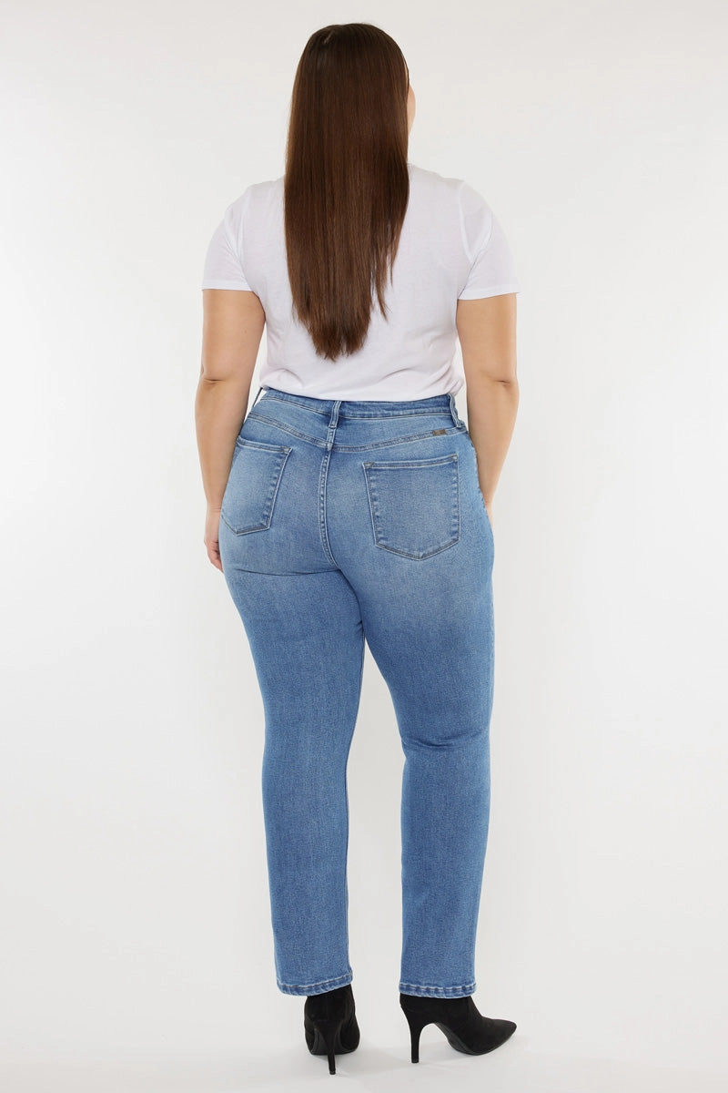 Alannah Essentials High Rise Slim Straight Leg Jeans (Plus Size)