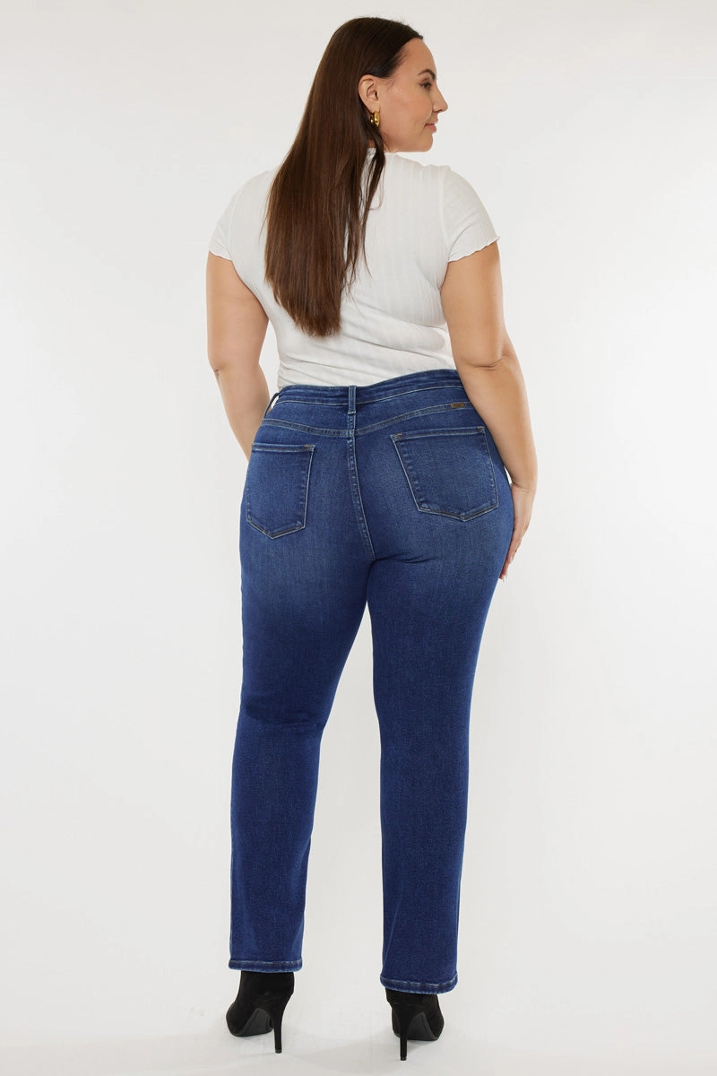 Alannah Essentials High Rise Slim Straight Leg Jeans (Plus Size)