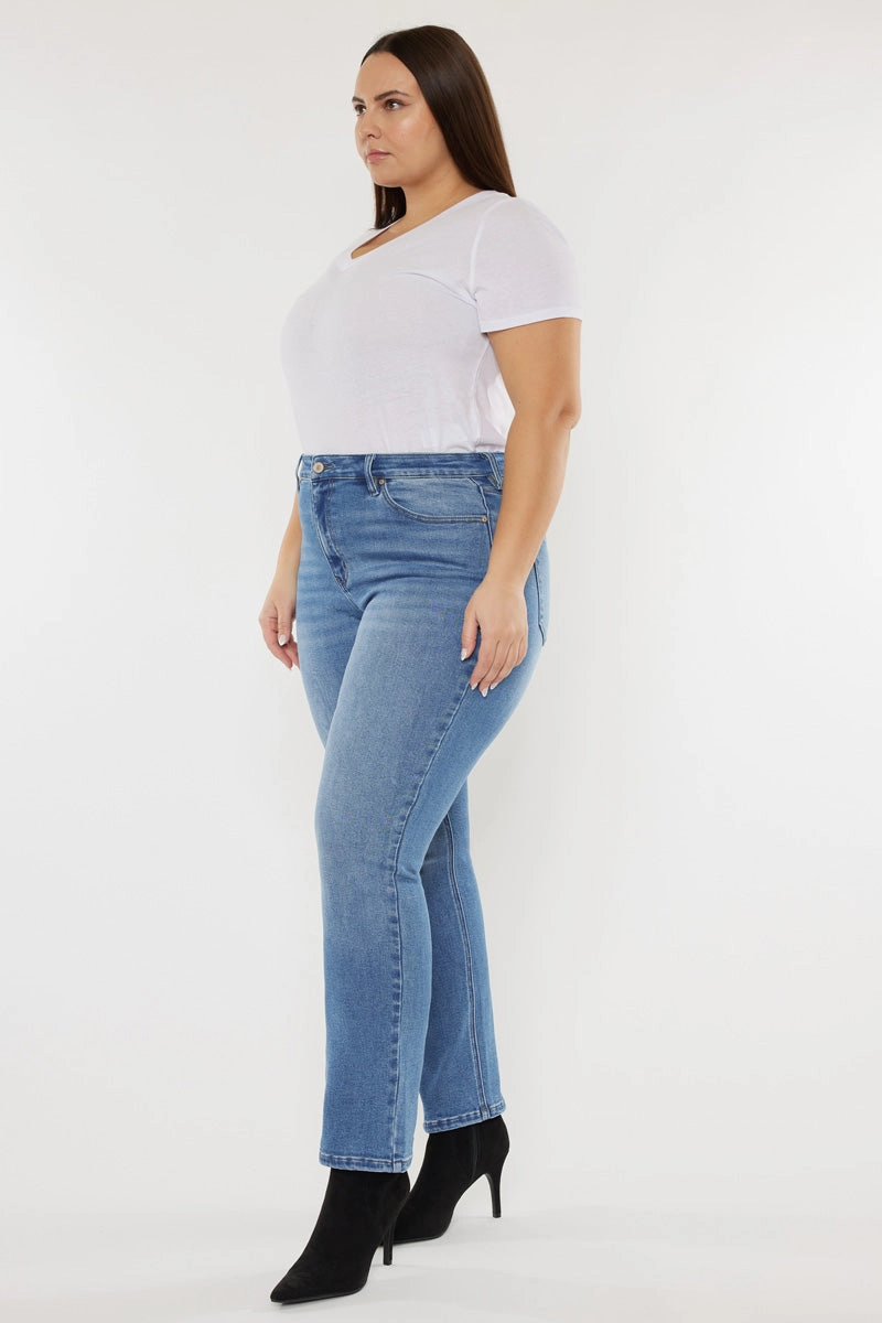 Alannah Essentials High Rise Slim Straight Leg Jeans (Plus Size)