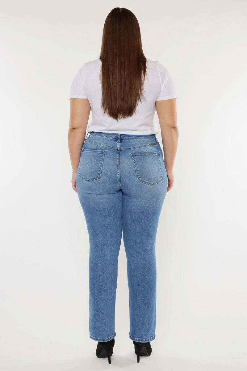 Alannah Essentials High Rise Slim Straight Leg Jeans (Plus Size)