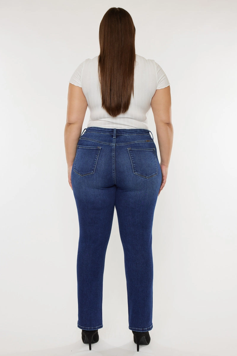 Alannah Essentials High Rise Slim Straight Leg Jeans (Plus Size)