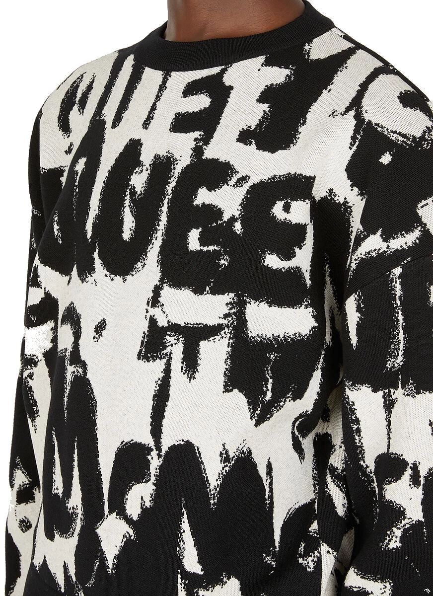 Alexander McQueen PRinted Crewneck Sweatshirt