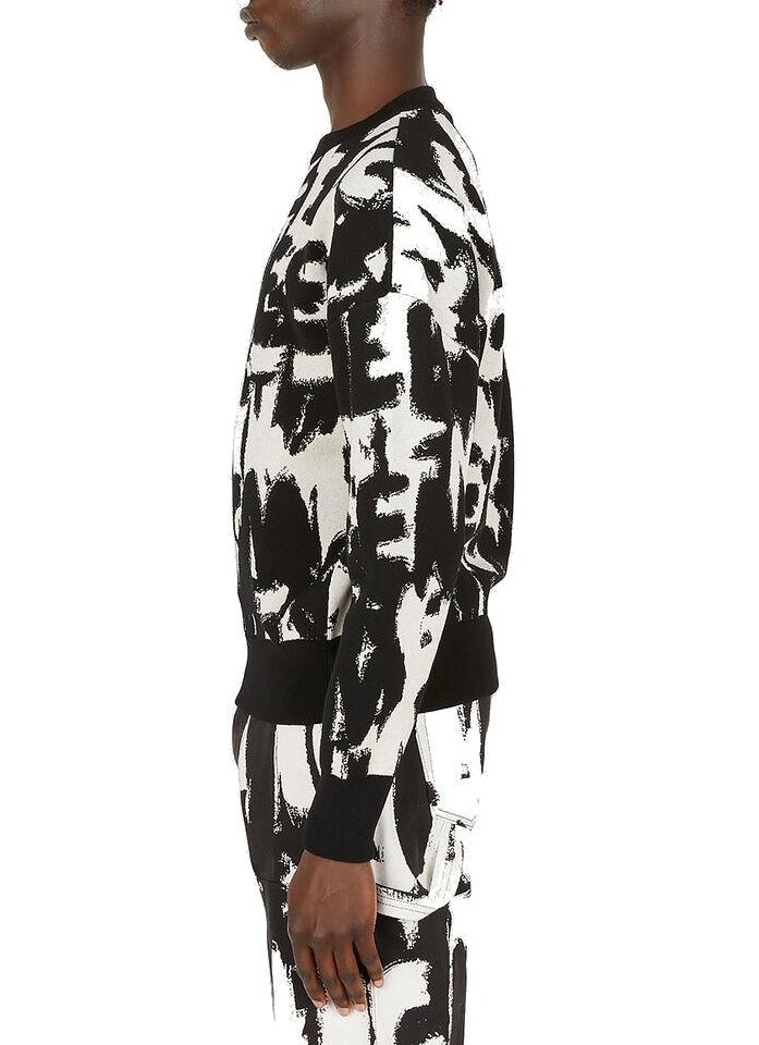 Alexander McQueen PRinted Crewneck Sweatshirt