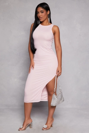 Almost Famous Mesh Rhinestone Studded Dress