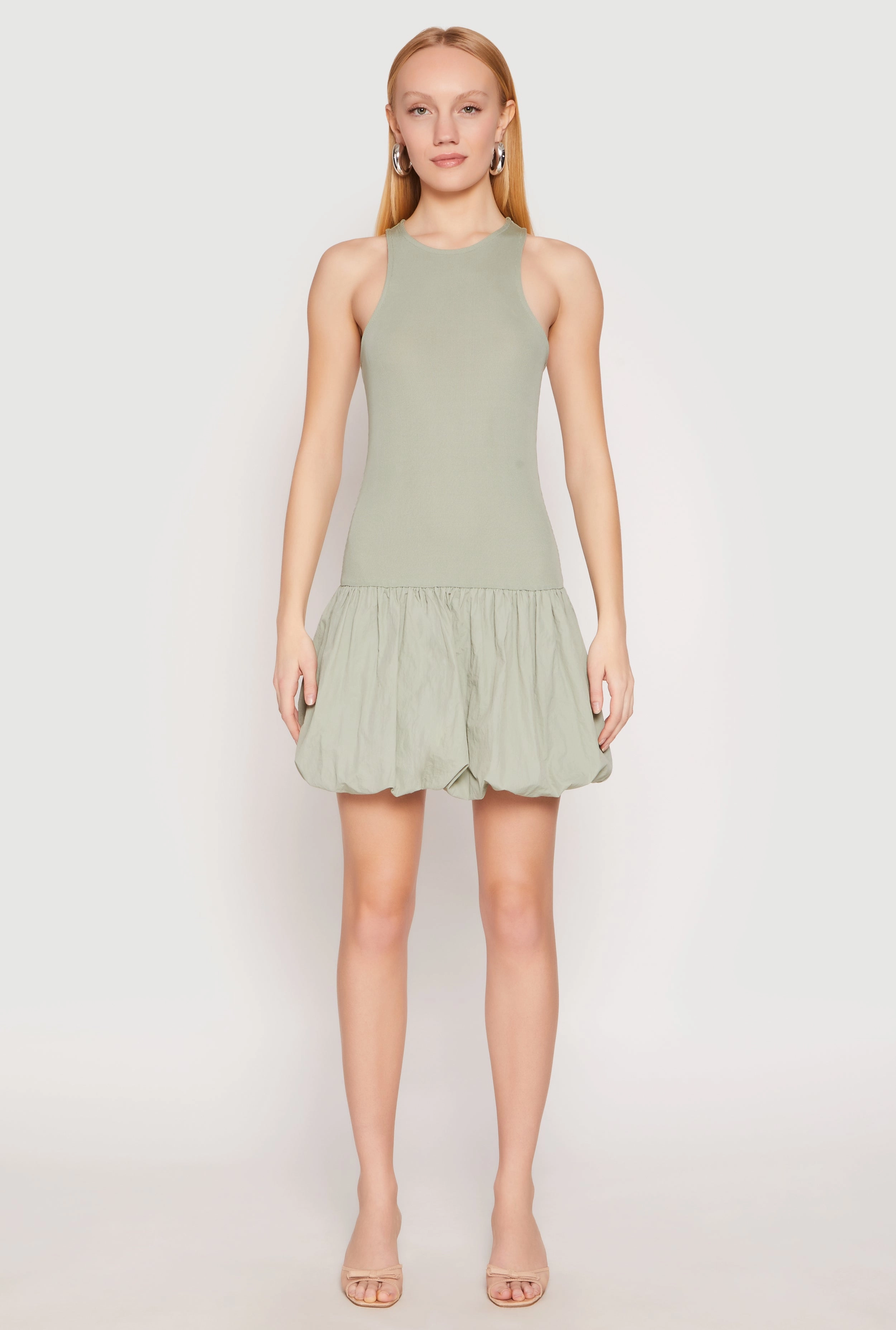 Almost Famous Racerback Tank Bubble Hem Dress