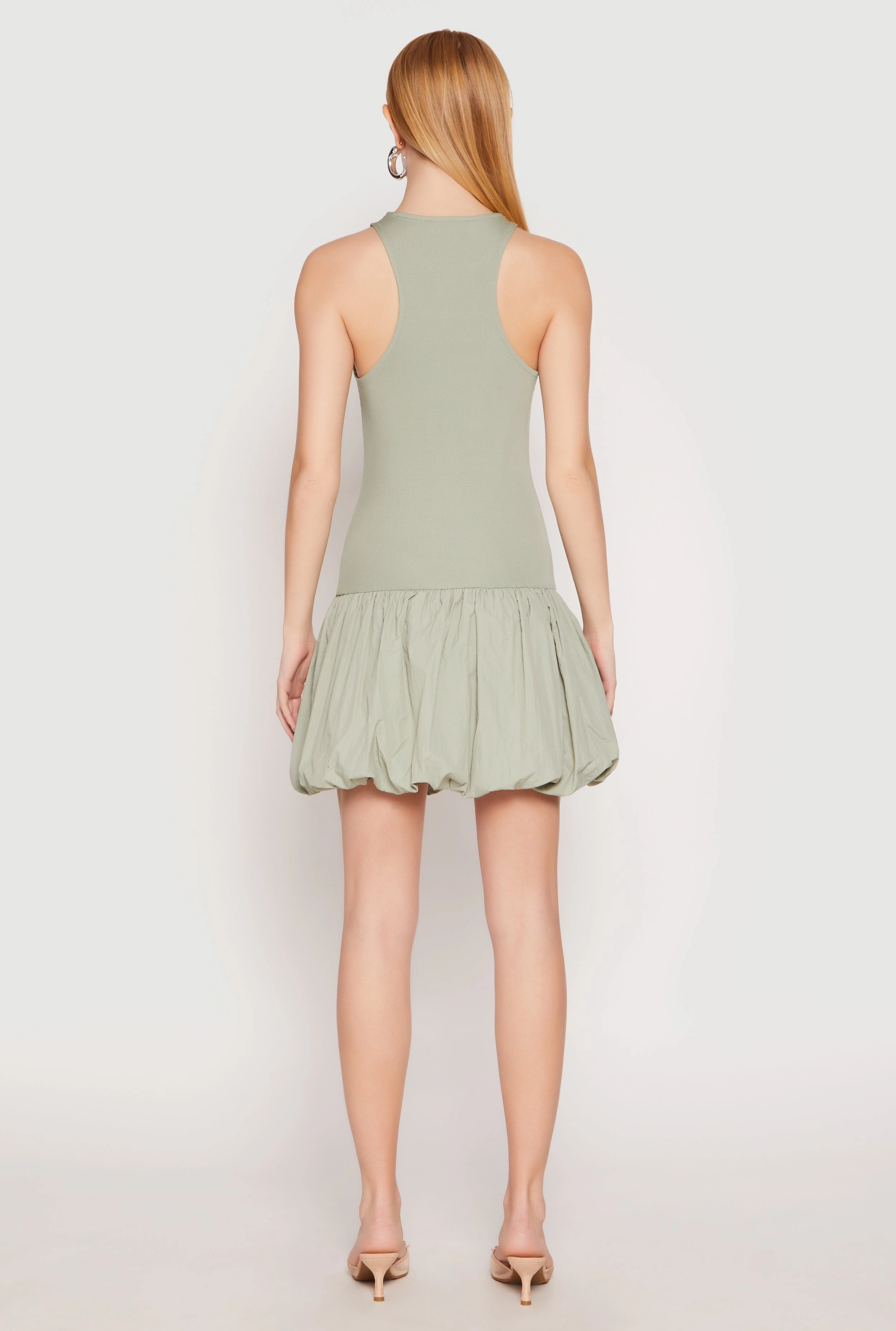 Almost Famous Racerback Tank Bubble Hem Dress