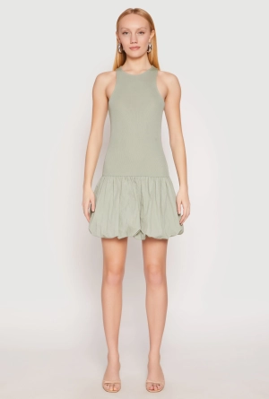 Almost Famous Racerback Tank Bubble Hem Dress