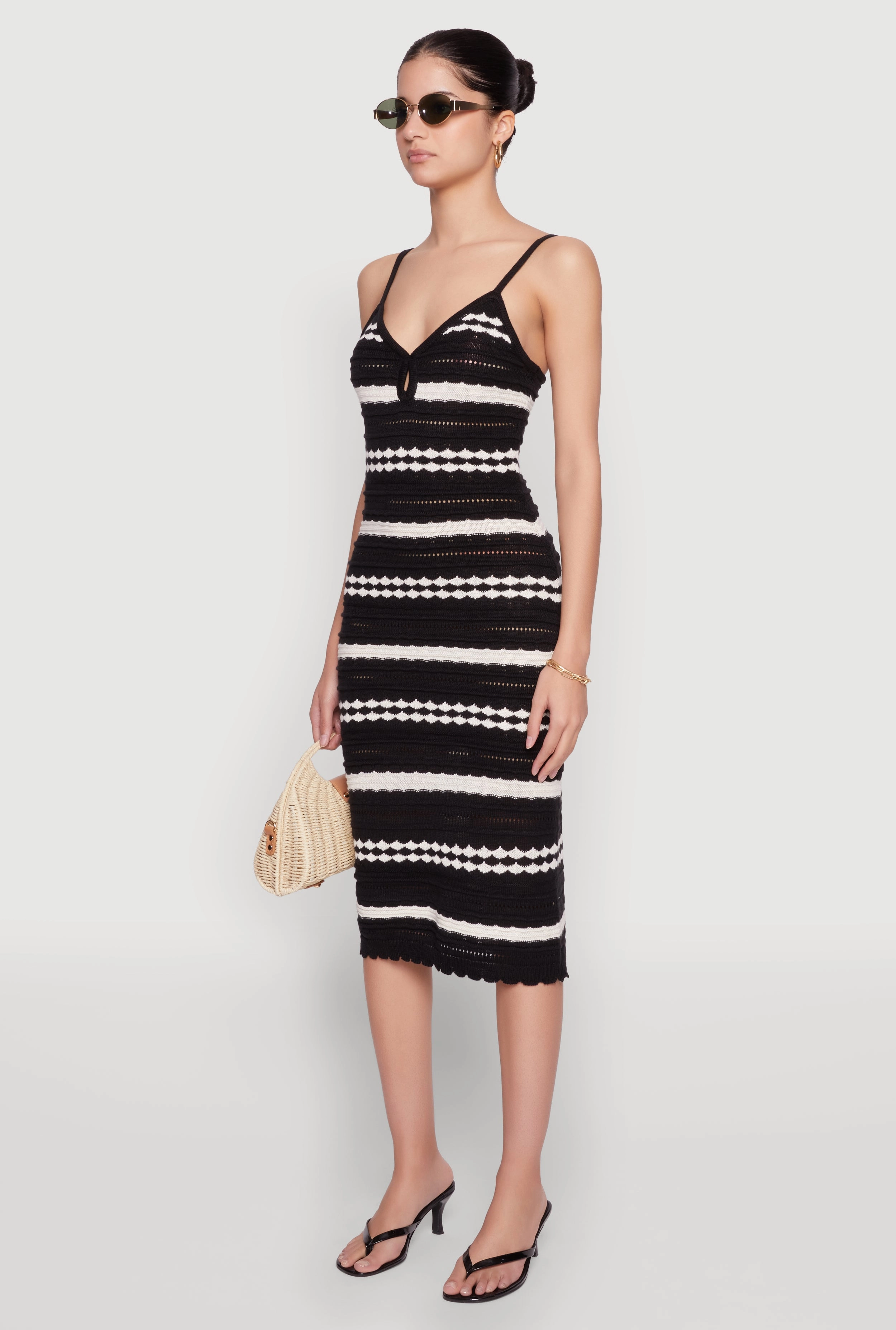 Almost Famous Striped Cami Dress