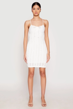 Almost Famous Sweetheart Tie Front Mini Dress