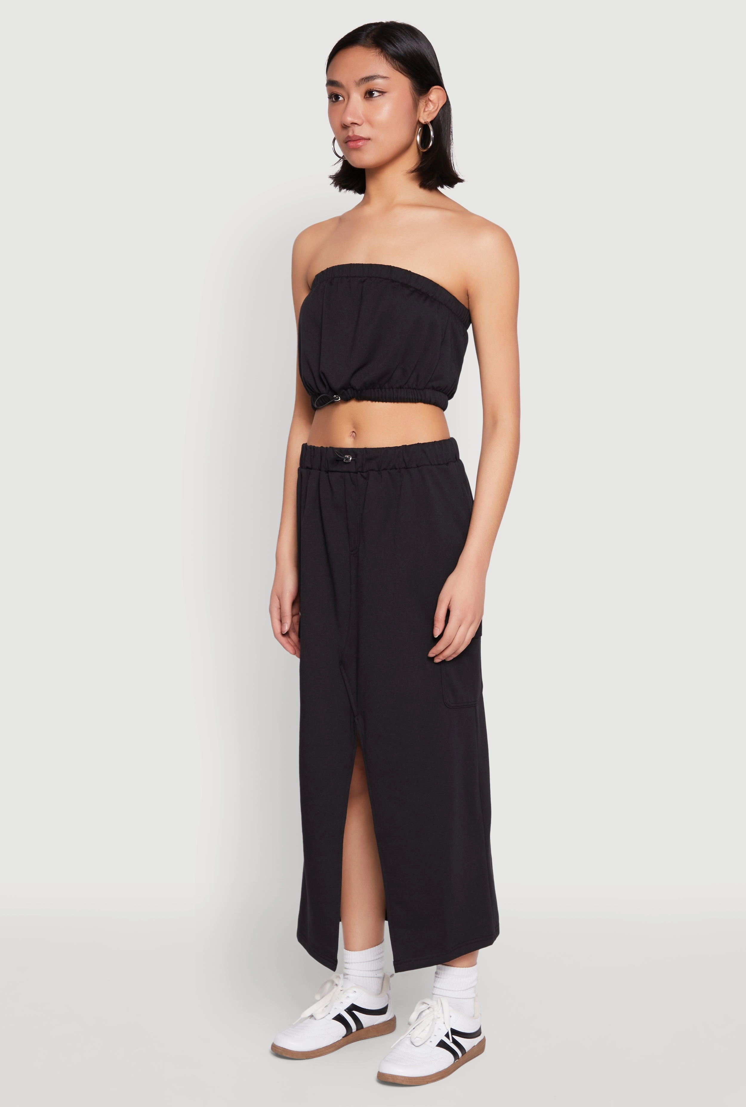 Almost Famous Toggle Drawstring Bandeau Top