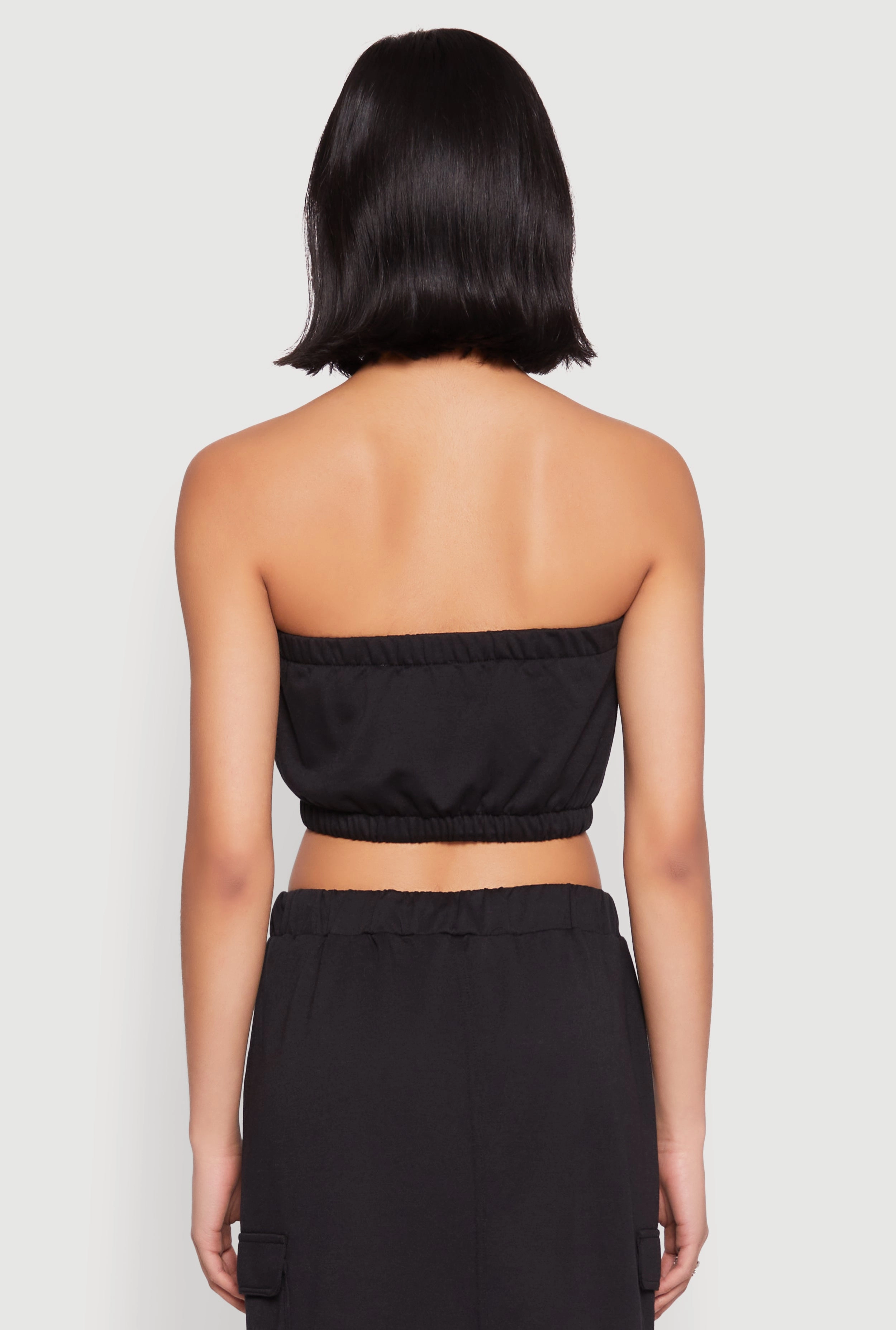 Almost Famous Toggle Drawstring Bandeau Top