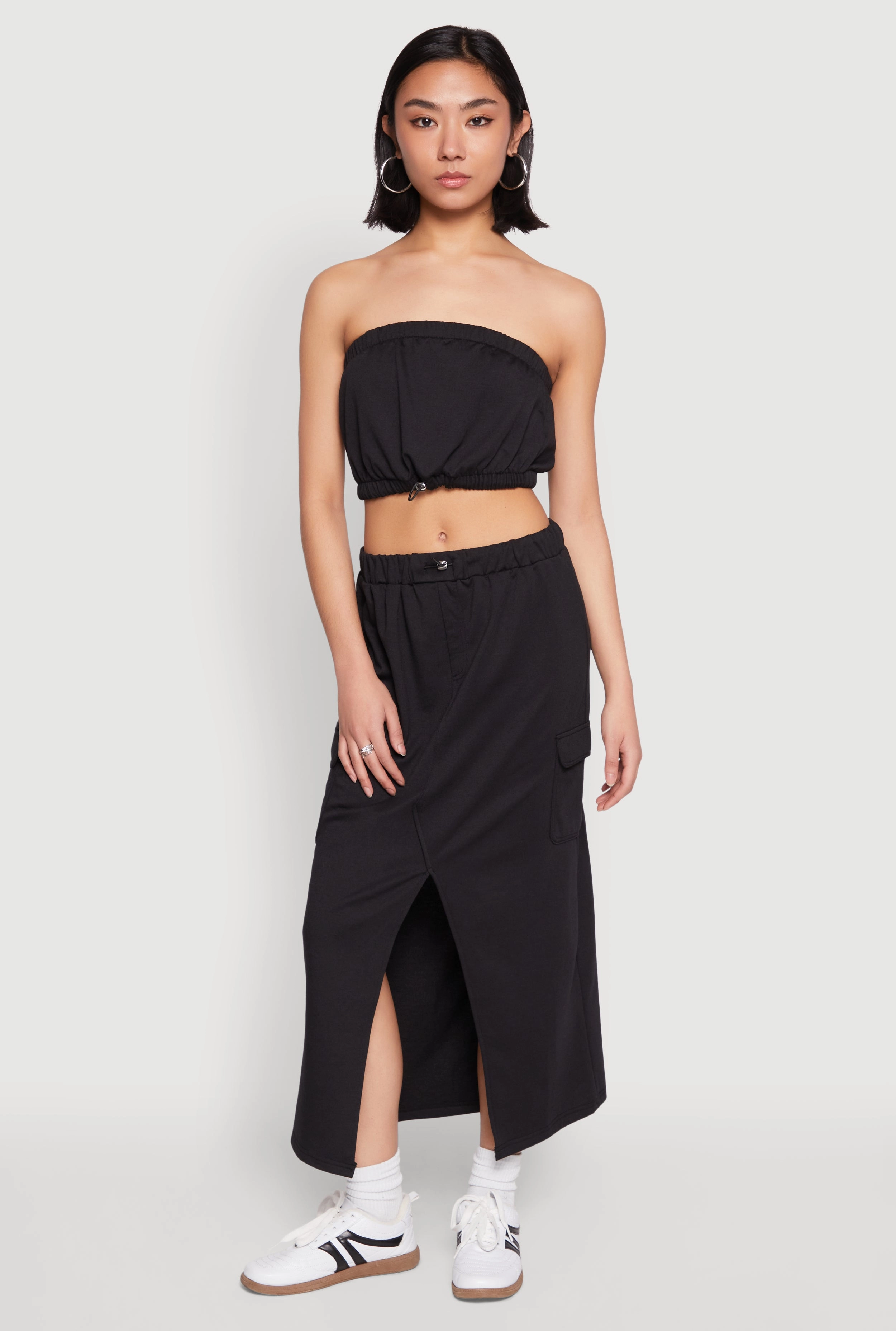 Almost Famous Toggle Drawstring Bandeau Top