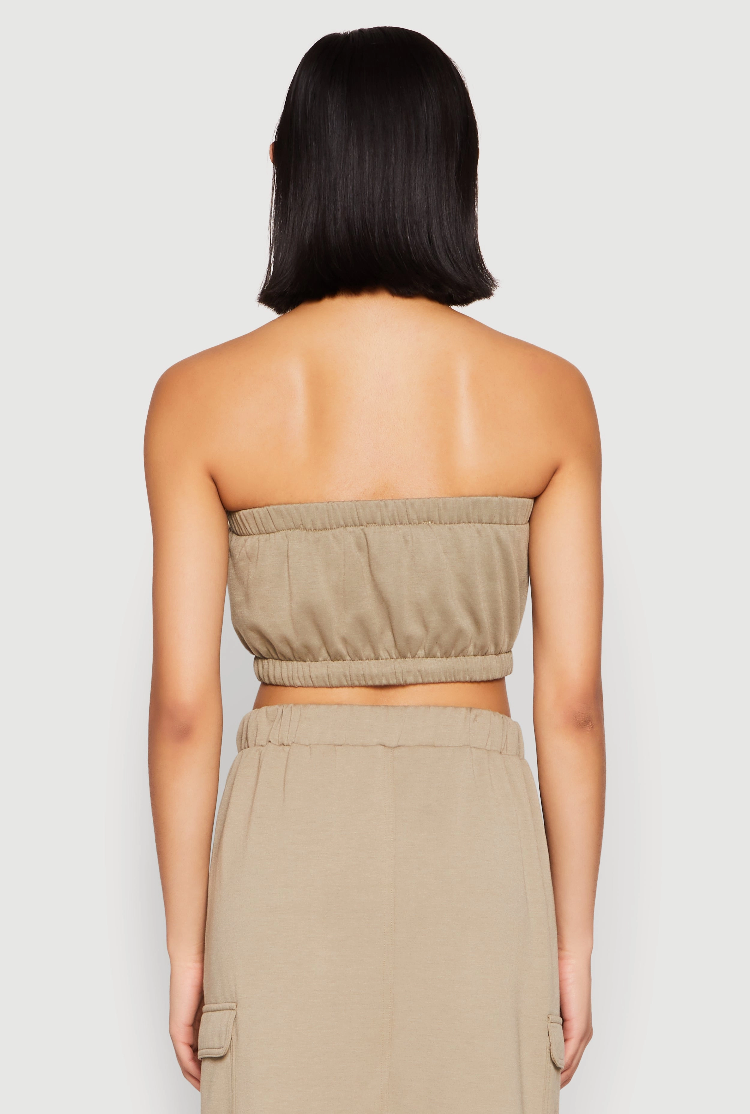Almost Famous Toggle Drawstring Bandeau Top