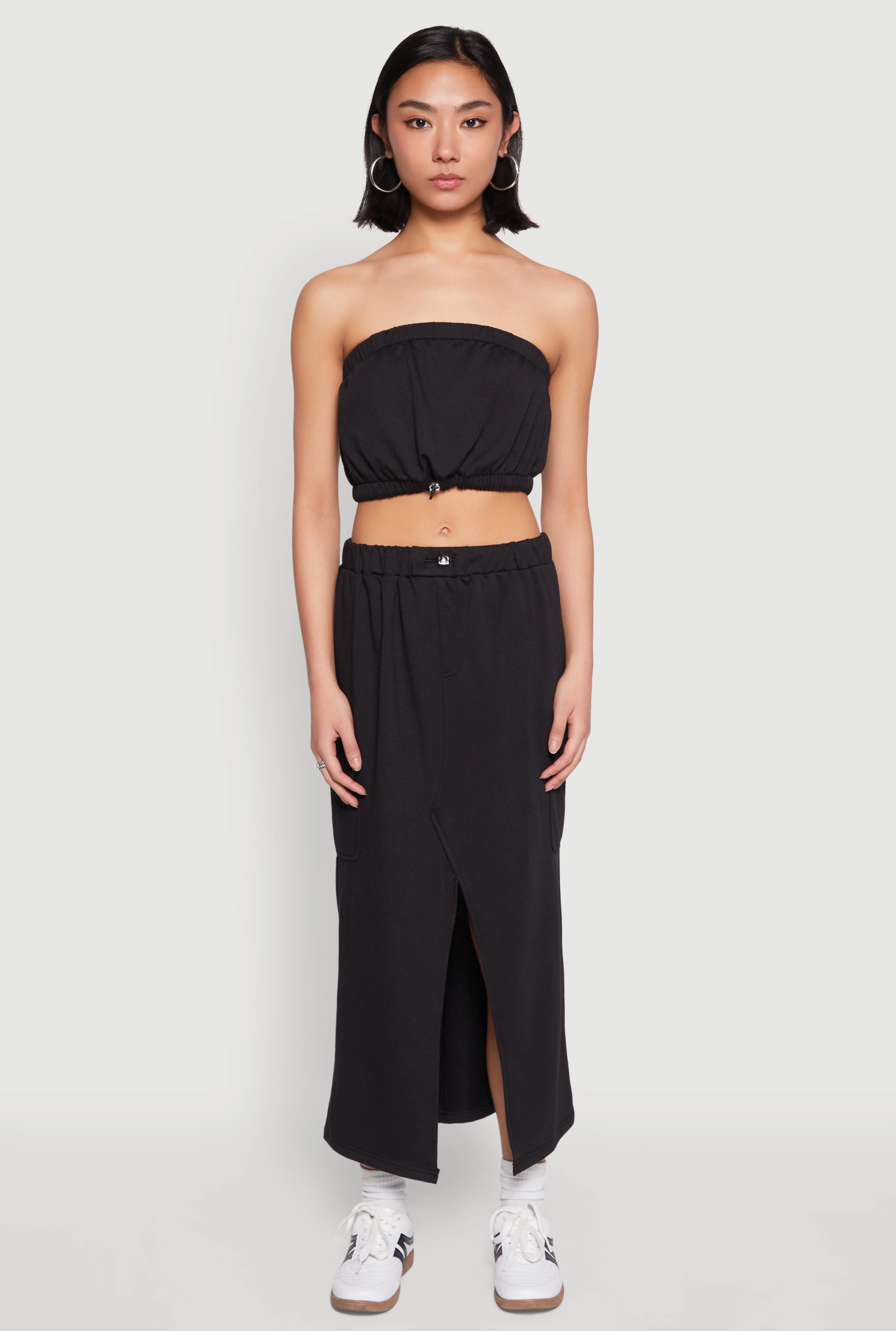 Almost Famous Toggle Drawstring Bandeau Top