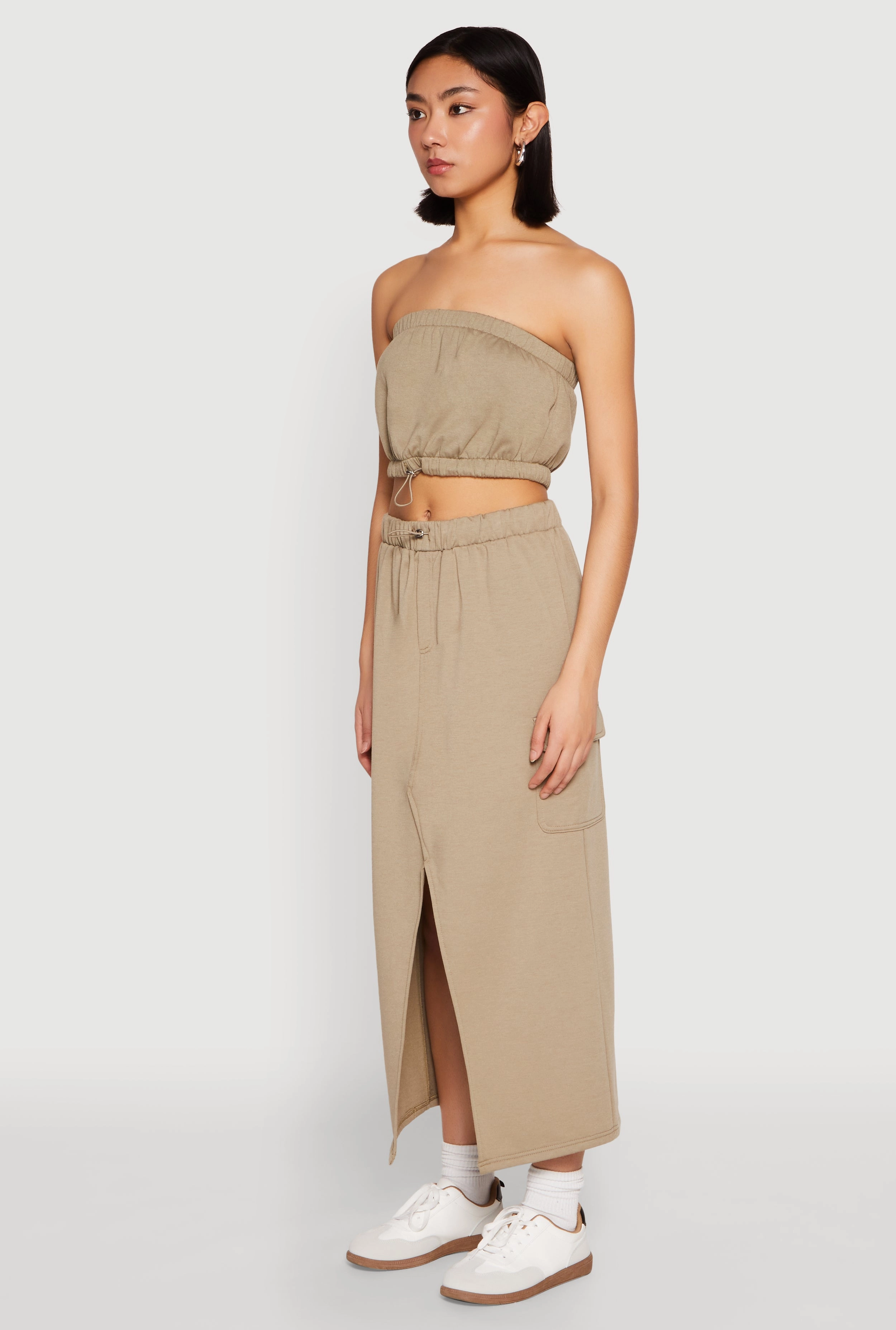 Almost Famous Toggle Drawstring Bandeau Top
