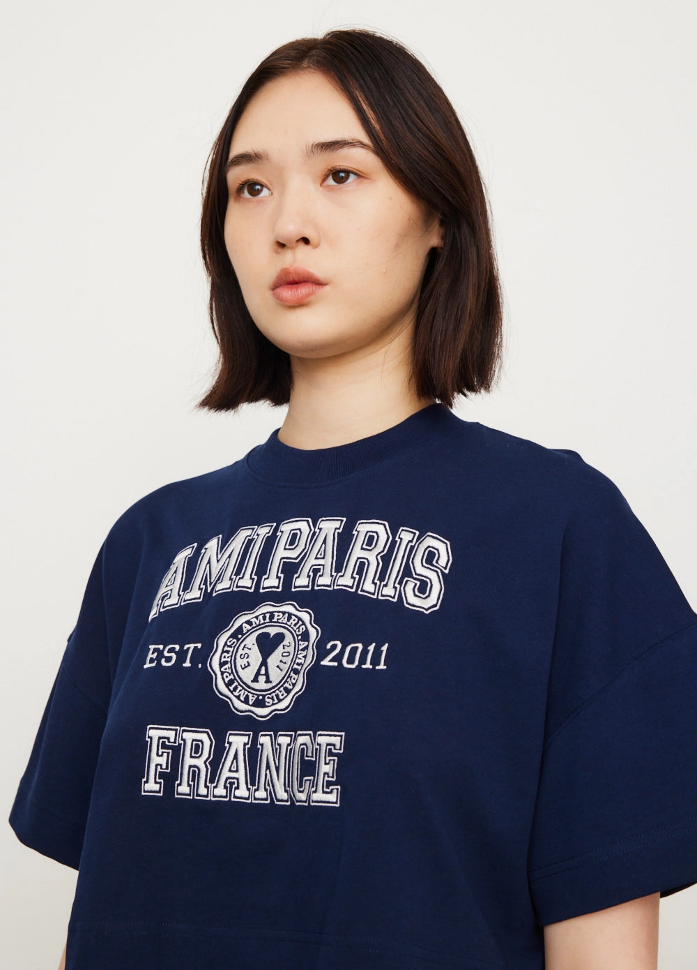 AMI Paris Cropped T-Shirt