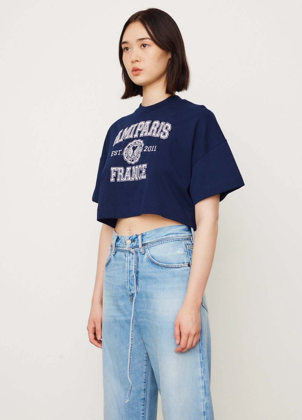 AMI Paris Cropped T-Shirt