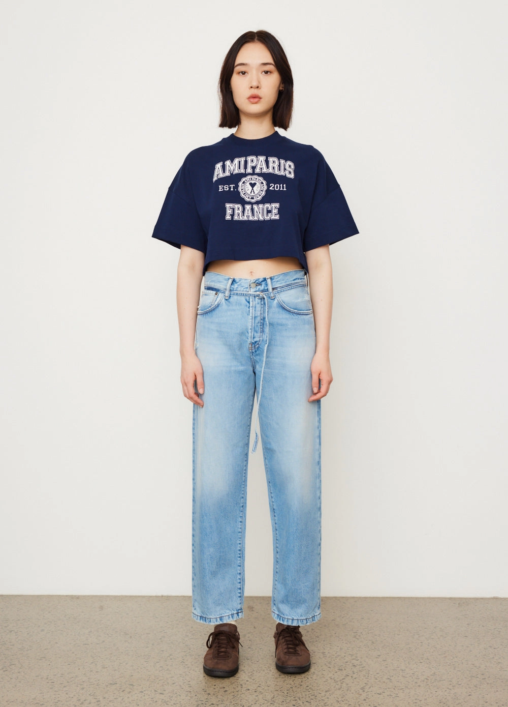 AMI Paris Cropped T-Shirt