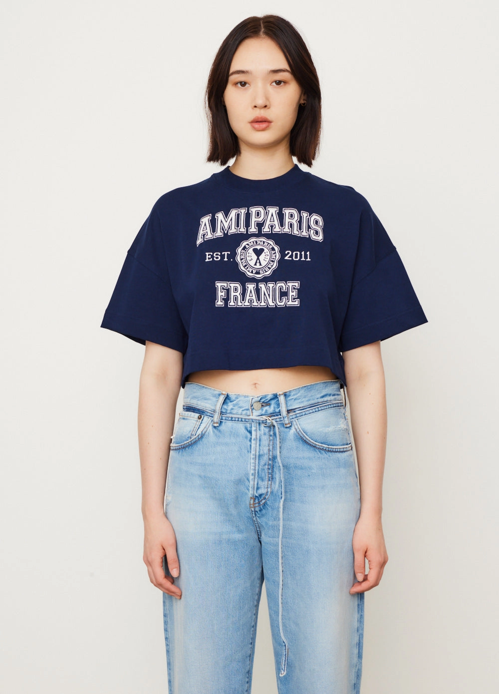 AMI Paris Cropped T-Shirt