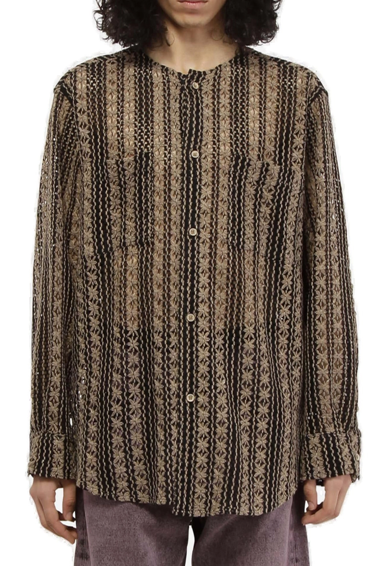 Andersson Bell Floral Embroidered Long Sleeved Shirt
