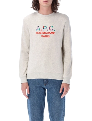 A.P.C. Achille Logo Printed Crewneck Sweatshirt