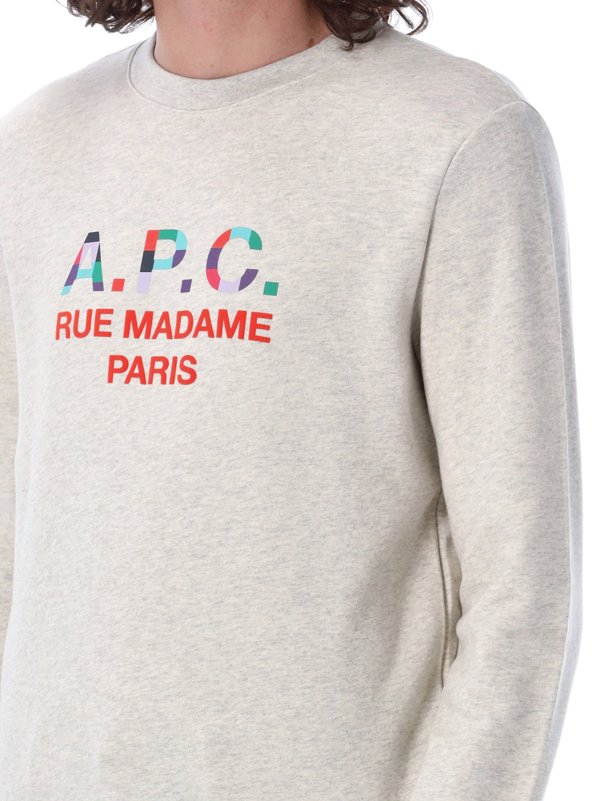 A.P.C. Achille Logo Printed Crewneck Sweatshirt