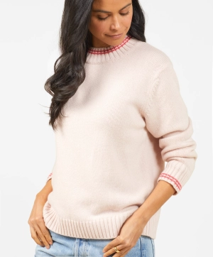Archer Cashmere Crew with Tipping - Outerworn