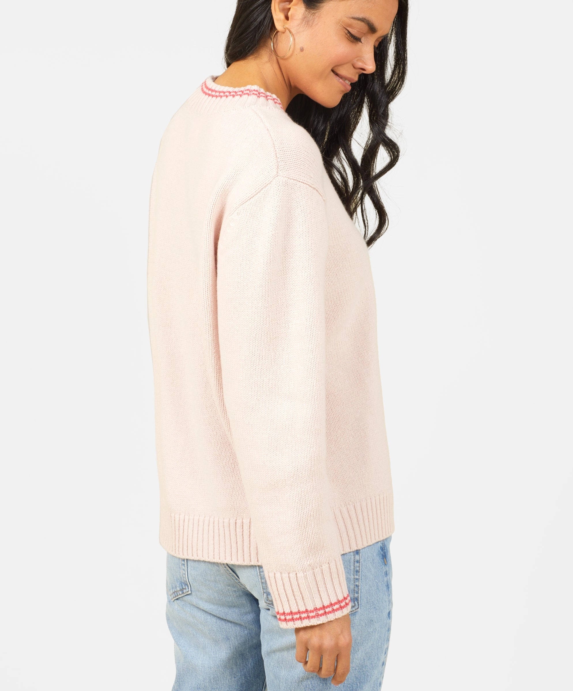 Archer Cashmere Crew with Tipping - Outerworn