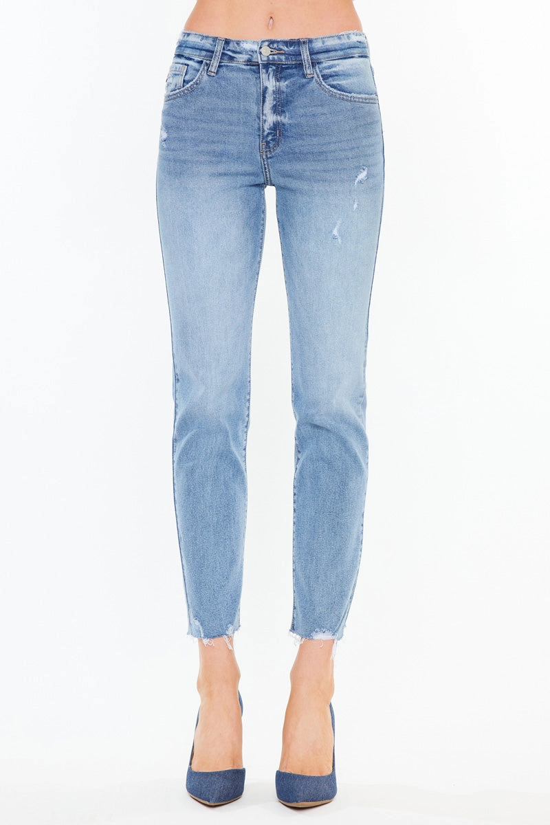Ariana Essentials High Rise Straight Jeans