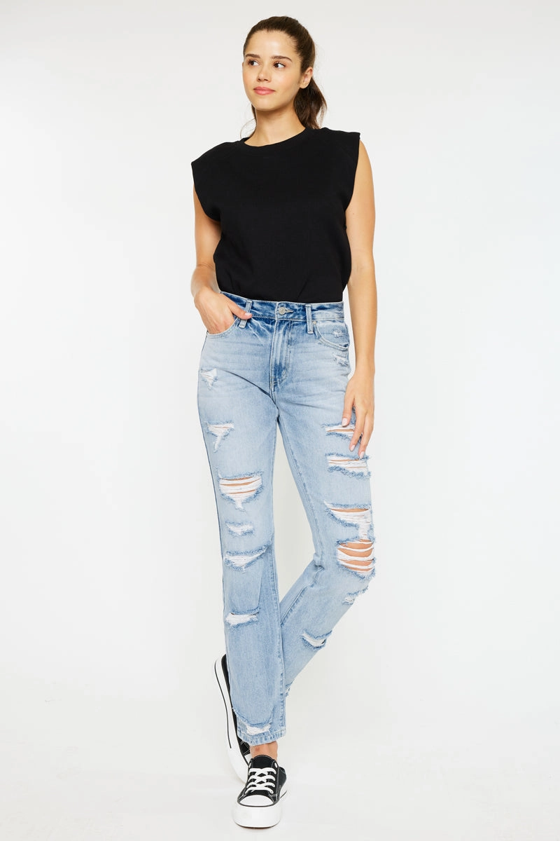 Ashland High Rise Slim Straight Leg Jeans