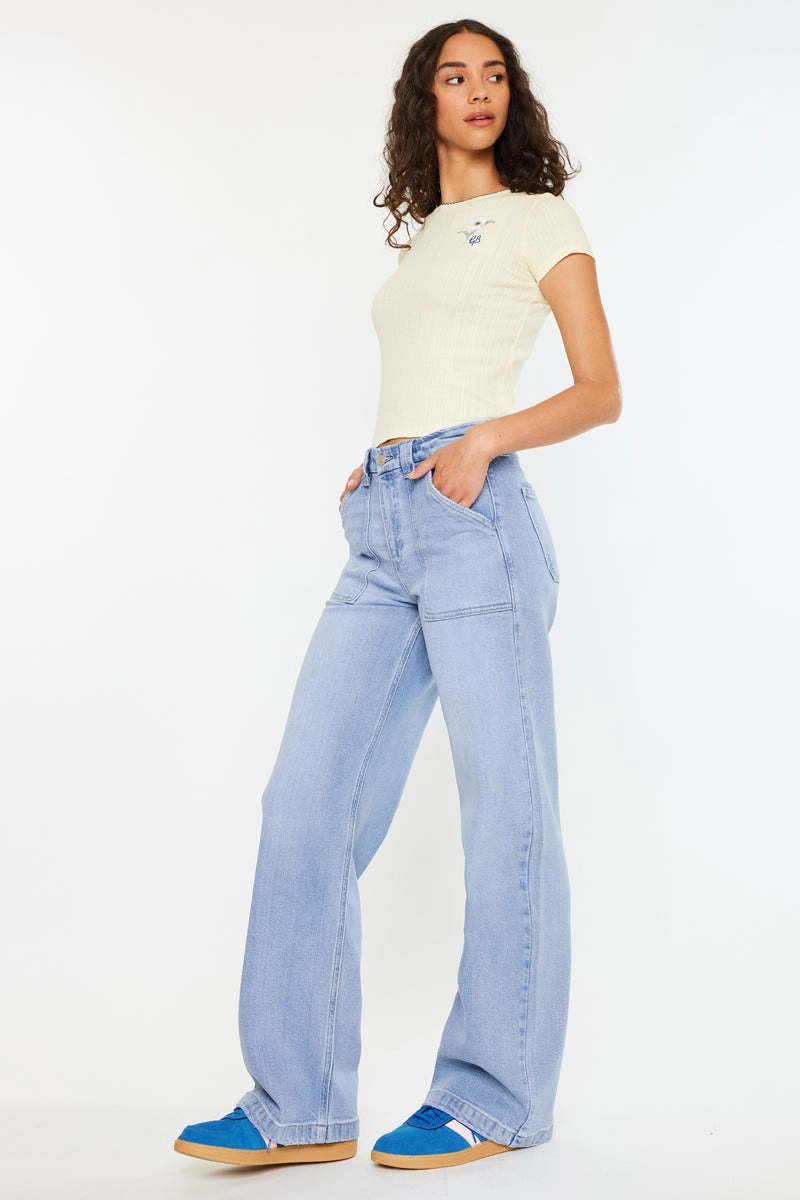 Astra High Rise Wide Leg Jeans