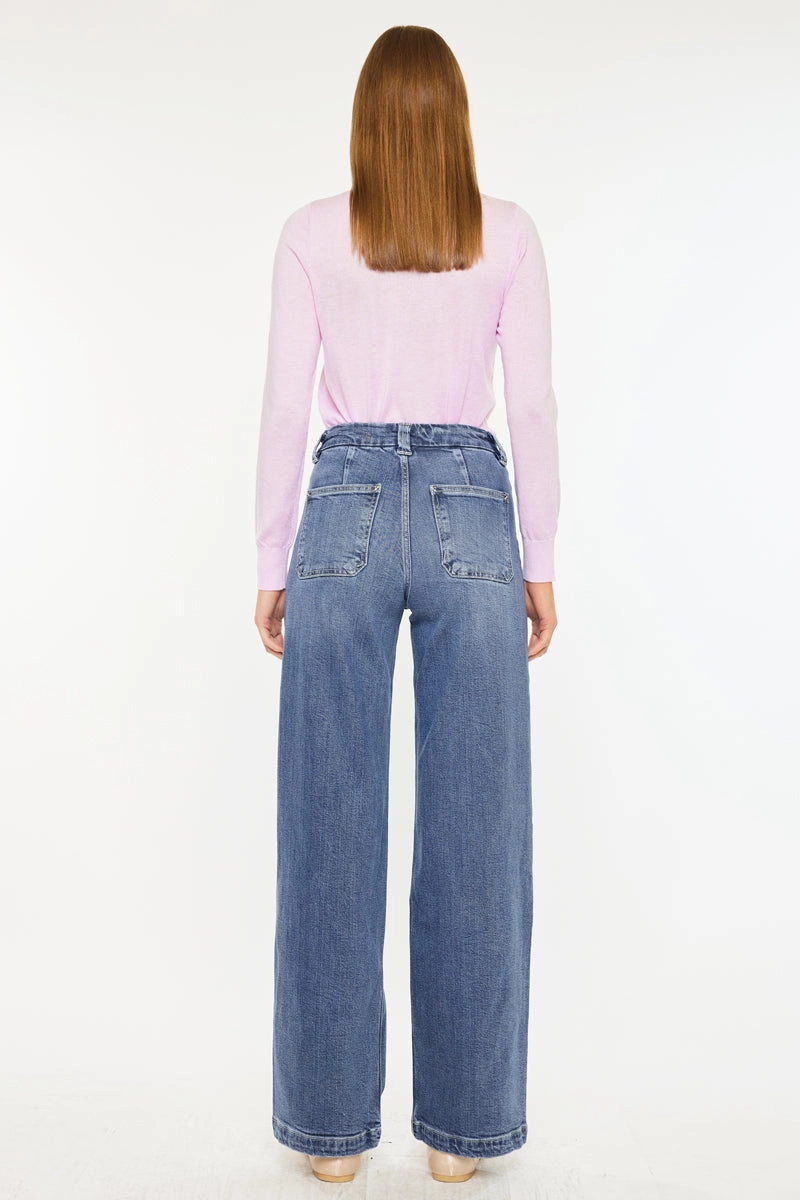 Astra High Rise Wide Leg Jeans