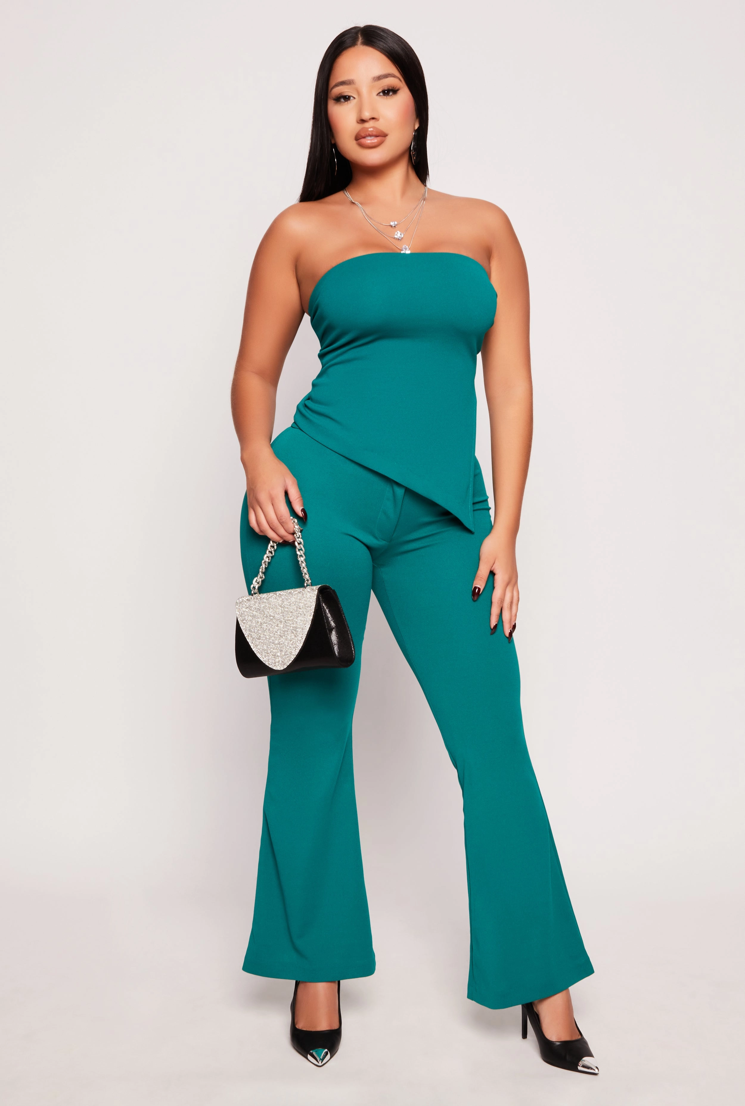 Asymmetrical Side Slit Tube Top