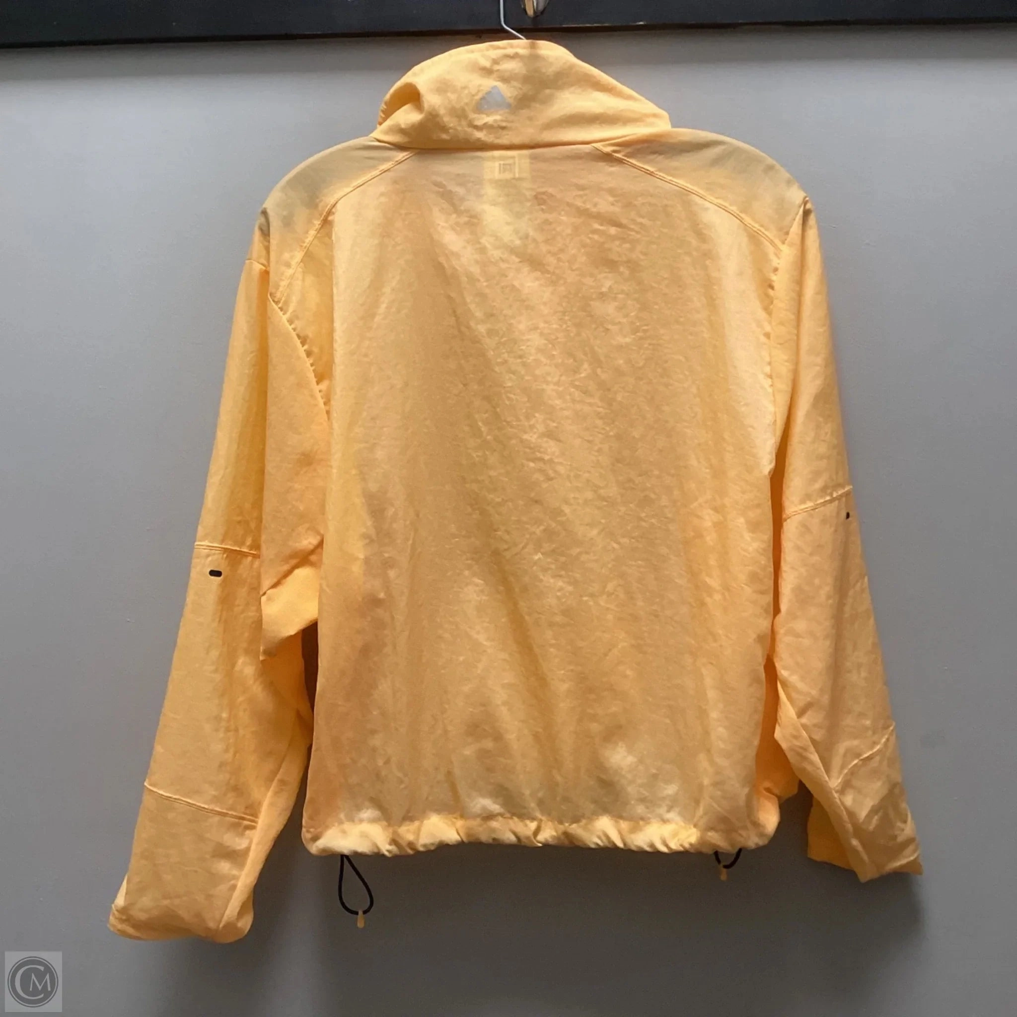 Athletic Top Long Sleeve Collar By Adidas In Orange, Size: Xs