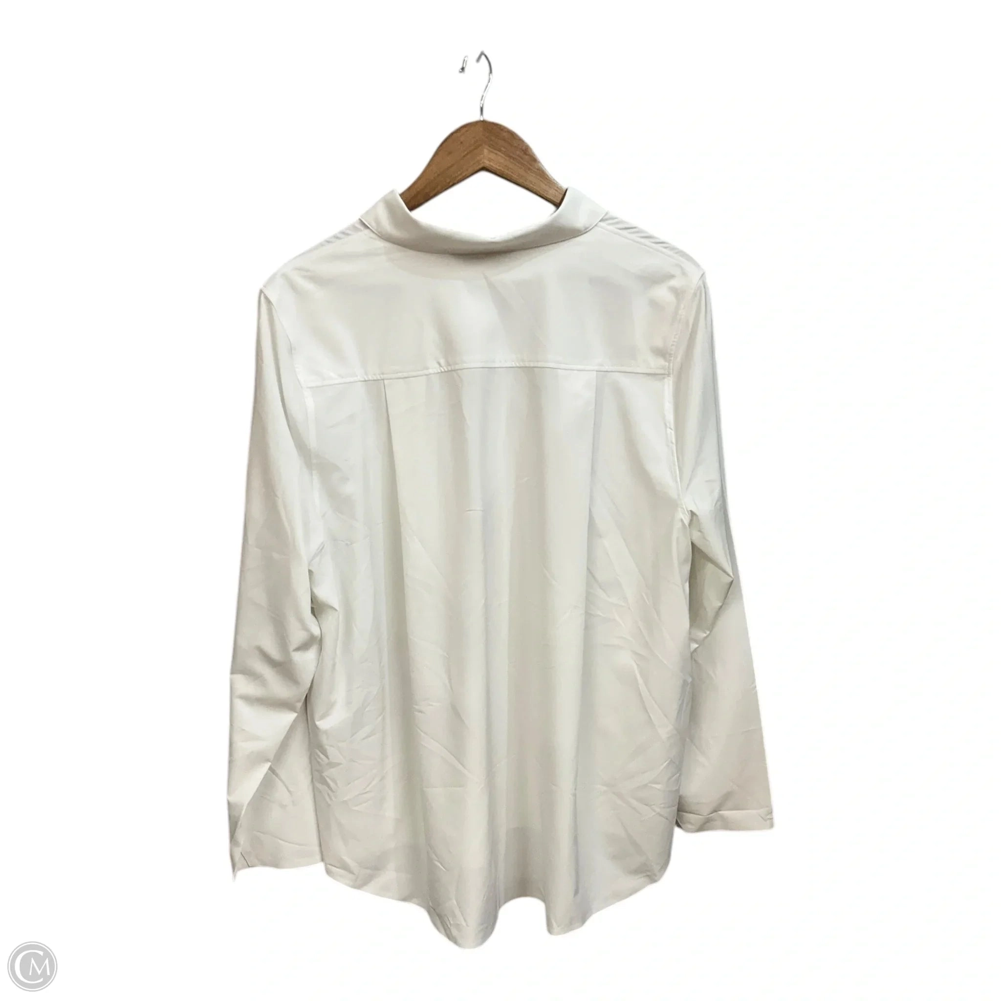 Athletic Top Long Sleeve Collar By Athleta In White, Size: Xl