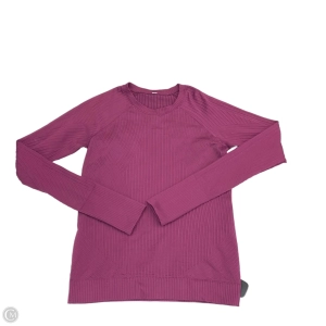 Athletic Top Long Sleeve Crewneck By Lululemon In Purple, Size: 10