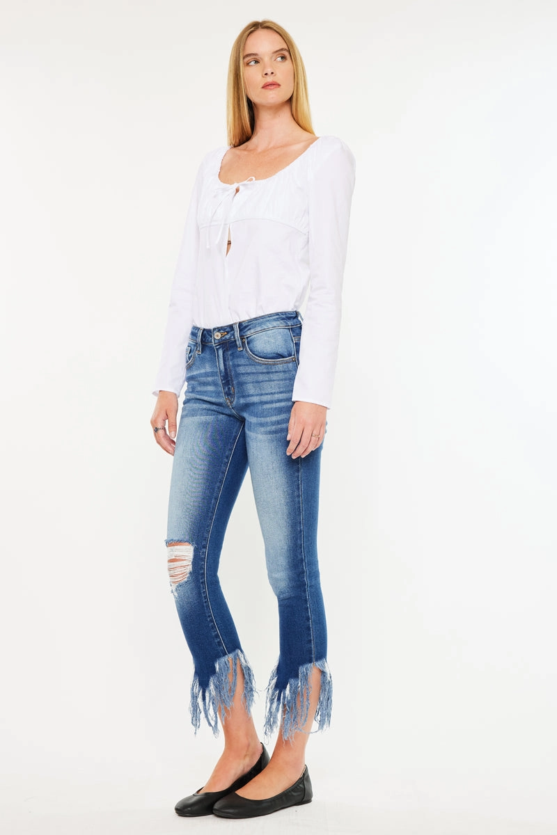 Audrina Mid Rise Ankle Skinny Jeans