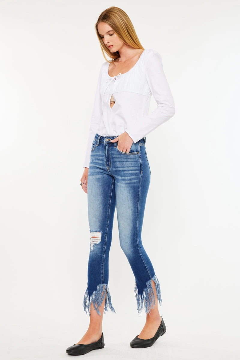 Audrina Mid Rise Ankle Skinny Jeans