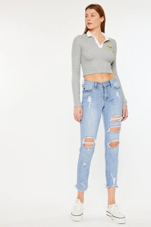 Augustina Mid Rise Ankle Skinny Jeans