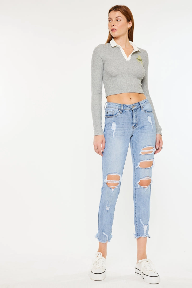 Augustina Mid Rise Ankle Skinny Jeans